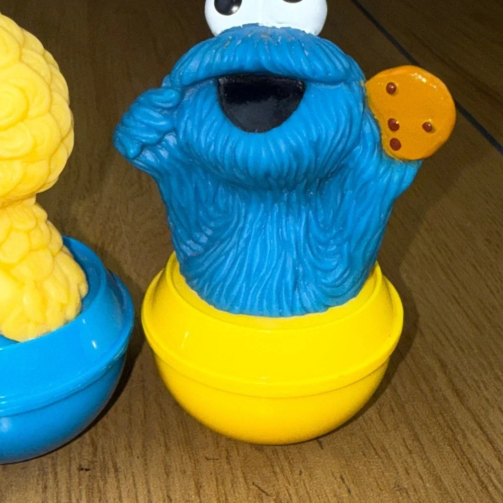 Sesame Street Big Bird Cookie Monster Tumbler Roly Poly Jim Henson‎ Productions